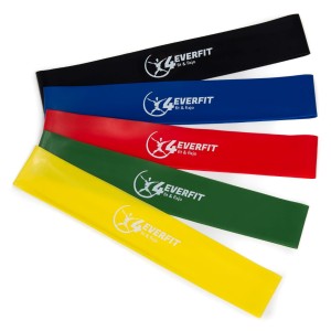 Zestaw gum rehabilitacyjnych MINI BAND 5 sztuk